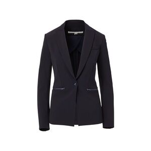 Veronica Beard Iconic Scuba Blazer Jacket in Navy